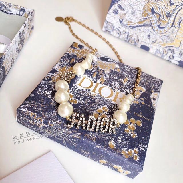 Dior飾品 迪奧經典熱銷款JADIOR系列 星星珍珠項鏈  zgd1363